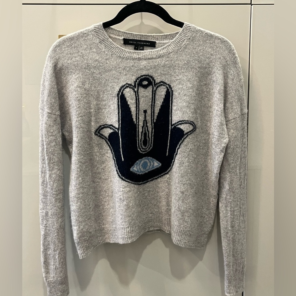 Skull Cashmere Light Gray Sweater